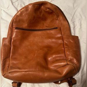 Able leather Cognac backpack.
